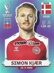 Sticker Simon Kjær - FIFA World Cup Qatar 2022. Standard Edition - Panini