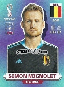 Sticker Simon Mignolet - FIFA World Cup Qatar 2022. Standard Edition - Panini