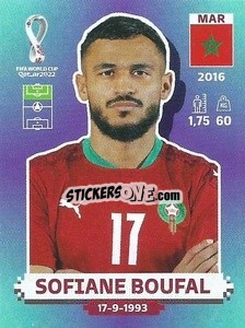 Figurina Sofiane Boufal - FIFA World Cup Qatar 2022. Standard Edition - Panini