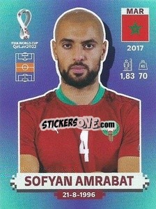 Sticker Sofyan Amrabat - FIFA World Cup Qatar 2022. Standard Edition - Panini