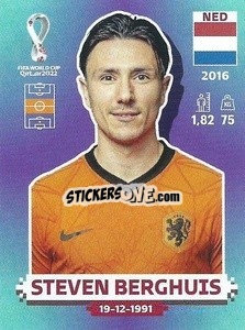 Figurina Steven Berghuis - FIFA World Cup Qatar 2022. Standard Edition - Panini