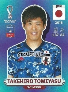 Sticker Takehiro Tomiyasu - FIFA World Cup Qatar 2022. Standard Edition - Panini