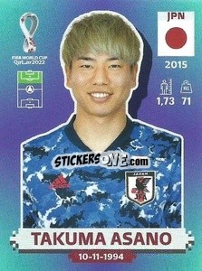 Sticker Takuma Asano - FIFA World Cup Qatar 2022. Standard Edition - Panini