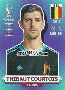 Figurina Thibaut Courtois - FIFA World Cup Qatar 2022. Standard Edition - Panini