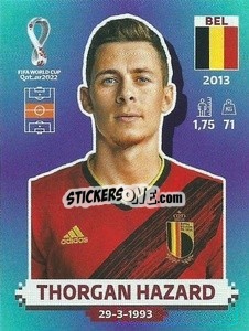 Sticker Thorgan Hazard - FIFA World Cup Qatar 2022. Standard Edition - Panini