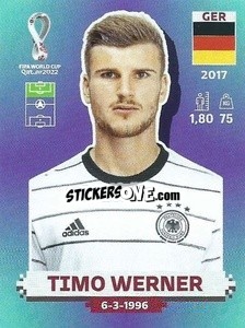 Cromo Timo Werner - FIFA World Cup Qatar 2022. Standard Edition - Panini