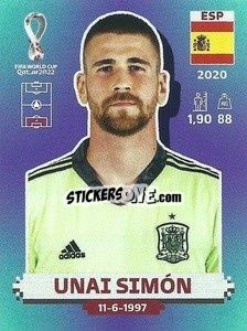 Sticker Unai Simón - FIFA World Cup Qatar 2022. Standard Edition - Panini