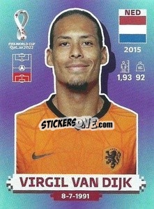 Sticker Virgil van Dijk - FIFA World Cup Qatar 2022. Standard Edition - Panini