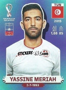 Figurina Yassine Meriah - FIFA World Cup Qatar 2022. Standard Edition - Panini