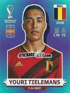 Sticker Youri Tielemans - FIFA World Cup Qatar 2022. Standard Edition - Panini