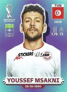 Cromo Youssef Msakni - FIFA World Cup Qatar 2022. Standard Edition - Panini