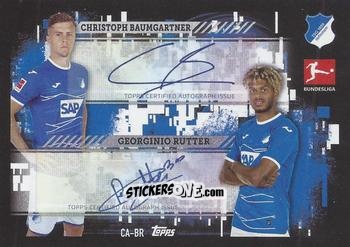 Cromo Christoph Baumgartner / Georginio Rutter - German Fussball Bundesliga 2022-2023. Match Attax n. CA-BR - Topps
