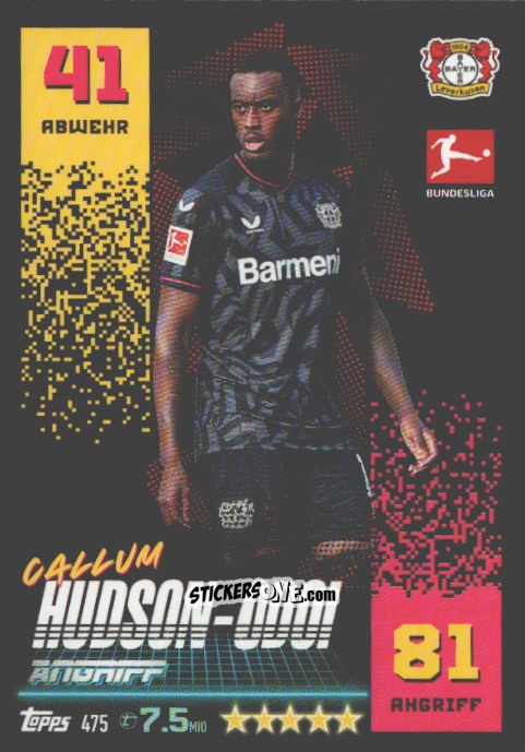 Figurina Callum Hudson-Odoi - German Fussball Bundesliga 2022-2023. Match Attax n. 475 - Topps