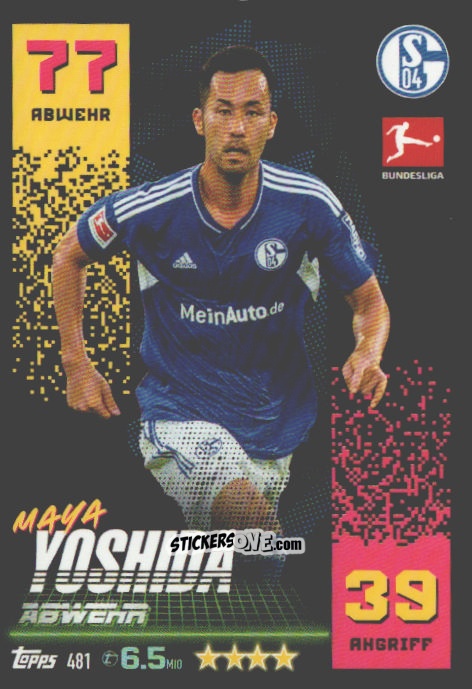 Sticker Maya Yoshida - German Fussball Bundesliga 2022-2023. Match Attax n. 481 - Topps