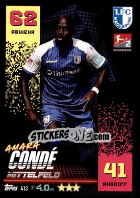 Sticker Amara Condé - German Fussball Bundesliga 2022-2023. Match Attax - Topps