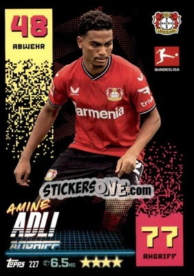 Sticker Amine Adli - German Fussball Bundesliga 2022-2023. Match Attax - Topps