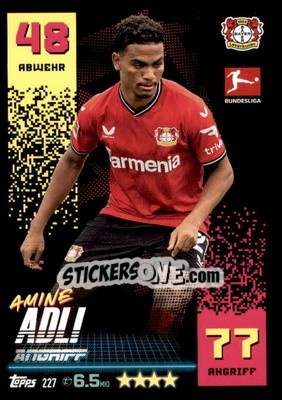 Figurina Amine Adli - German Fussball Bundesliga 2022-2023. Match Attax - Topps