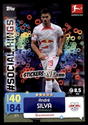 Sticker André Silva - German Fussball Bundesliga 2022-2023. Match Attax - Topps