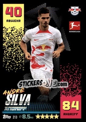 Figurina André Silva - German Fussball Bundesliga 2022-2023. Match Attax - Topps