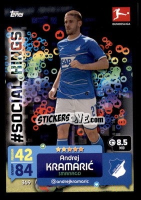 Cromo Andrej Kramarić - German Fussball Bundesliga 2022-2023. Match Attax - Topps