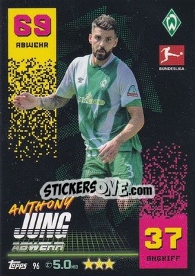 Sticker Anthony Jung - German Fussball Bundesliga 2022-2023. Match Attax - Topps