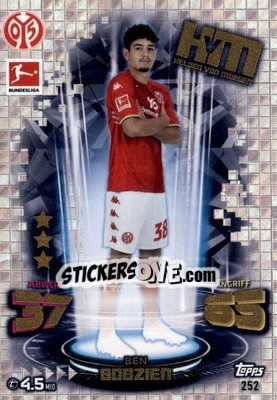 Sticker Ben Bobzien - German Fussball Bundesliga 2022-2023. Match Attax - Topps