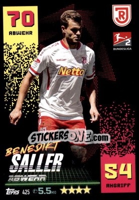 Sticker Benedikt Saller - German Fussball Bundesliga 2022-2023. Match Attax - Topps