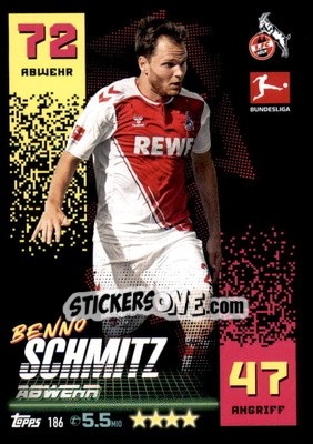 Sticker Benno Schmitz - German Fussball Bundesliga 2022-2023. Match Attax - Topps