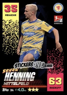 Figurina Bryan Henning - German Fussball Bundesliga 2022-2023. Match Attax - Topps