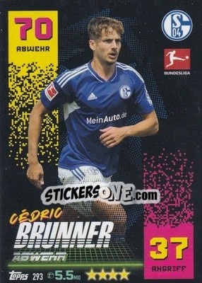 Sticker Cédric Brunner - German Fussball Bundesliga 2022-2023. Match Attax - Topps