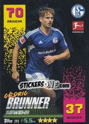 Cromo Cédric Brunner - German Fussball Bundesliga 2022-2023. Match Attax - Topps