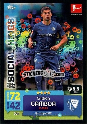 Cromo Christian Gamboa - German Fussball Bundesliga 2022-2023. Match Attax - Topps