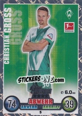 Sticker Christian Gross - German Fussball Bundesliga 2022-2023. Match Attax - Topps