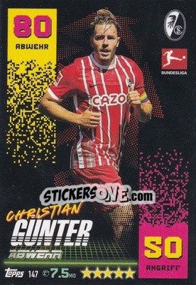 Sticker Christian Günter - German Fussball Bundesliga 2022-2023. Match Attax - Topps