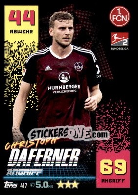 Sticker Christoph Daferner - German Fussball Bundesliga 2022-2023. Match Attax - Topps