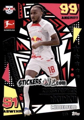 Sticker Christopher Nkunku - German Fussball Bundesliga 2022-2023. Match Attax - Topps