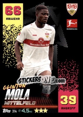 Cromo Clinton Mola - German Fussball Bundesliga 2022-2023. Match Attax - Topps