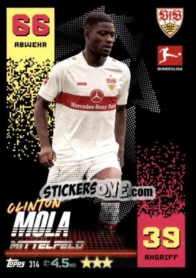 Figurina Clinton Mola - German Fussball Bundesliga 2022-2023. Match Attax - Topps