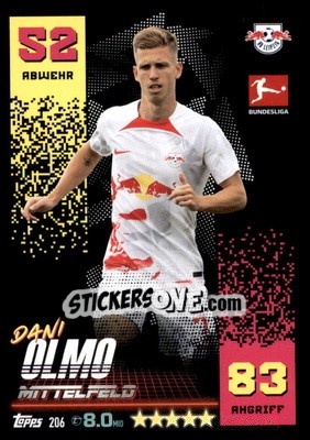 Sticker Dani Olmo - German Fussball Bundesliga 2022-2023. Match Attax - Topps