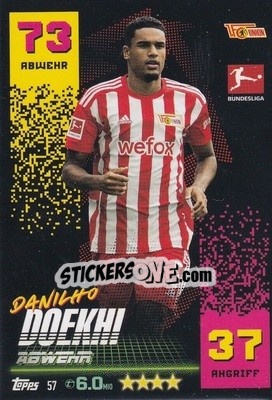 Sticker Danilho Doekhi - German Fussball Bundesliga 2022-2023. Match Attax - Topps