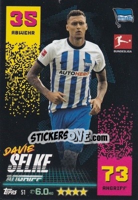 Sticker Davie Selke - German Fussball Bundesliga 2022-2023. Match Attax - Topps