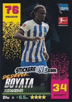 Cromo Dedryck Boyata - German Fussball Bundesliga 2022-2023. Match Attax - Topps