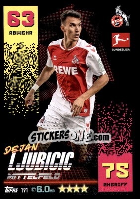 Sticker Dejan Ljubicic - German Fussball Bundesliga 2022-2023. Match Attax - Topps