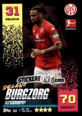 Sticker Delano Burgzorg - German Fussball Bundesliga 2022-2023. Match Attax - Topps