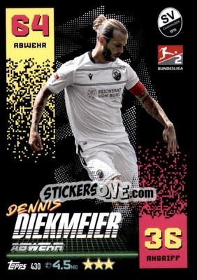 Sticker Dennis Diekmeier - German Fussball Bundesliga 2022-2023. Match Attax - Topps