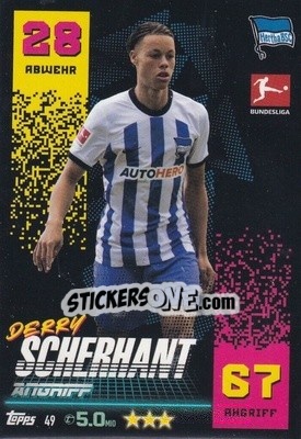 Sticker Derry Scherhant - German Fussball Bundesliga 2022-2023. Match Attax - Topps