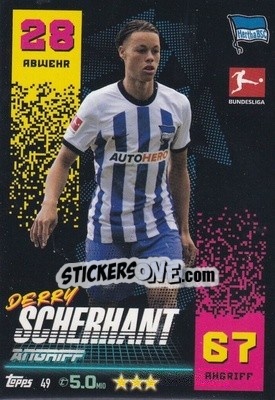 Figurina Derry Scherhant - German Fussball Bundesliga 2022-2023. Match Attax - Topps