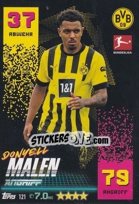 Sticker Donyell Malen - German Fussball Bundesliga 2022-2023. Match Attax - Topps