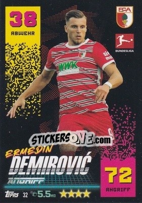 Sticker Ermedin Demirović - German Fussball Bundesliga 2022-2023. Match Attax - Topps