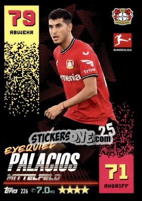 Sticker Exequiel Palacios - German Fussball Bundesliga 2022-2023. Match Attax - Topps